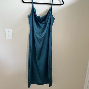 Emerald Silk Slip